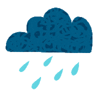 Sad Rain Sticker by Andrew Haener