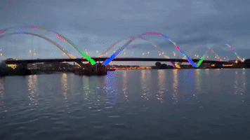 Washington's Douglass Bridge Flashes Rainbow Colors for Pride Month 2022