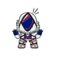 Evolucional astronaut astronauta surpreso evolucional Sticker