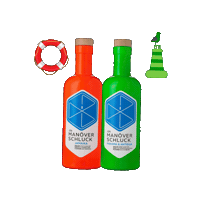 Green Bottle Buoy Sticker by JJs Manöverschluck
