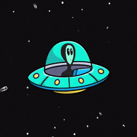 Flying Saucer Space GIF by Lonely Aliens