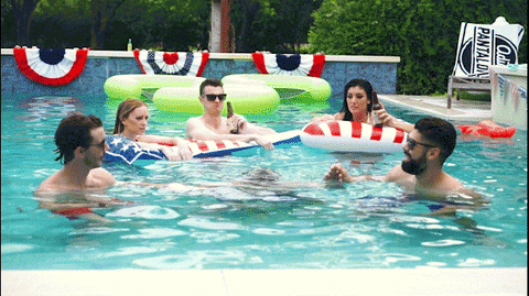 excited pool party GIF by theCHIVE
