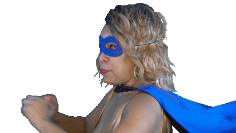ComedianHollyLogan giphyupload mask flying superhero Sticker