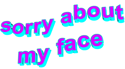 Sorry My Face Sticker by AnimatedText