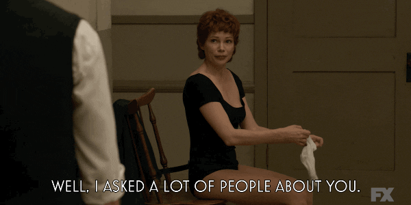 asking around michelle williams GIF by Fosse/Verdon