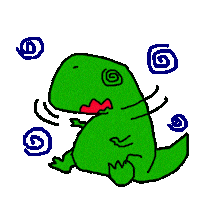 dino-nagoya 恐竜 ぐるぐる くるくる ティラノサウルス Sticker