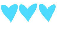 Blue Hearts Love Sticker