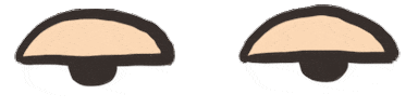 anniecchiang white face eyes roll Sticker