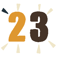 Number Khaki Sticker