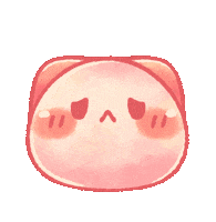 TONESHIEEE sad pink neko mochi Sticker