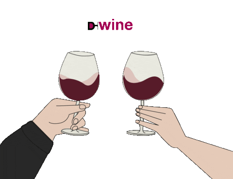 D-wine giphyupload cheers wine fridaymood Sticker