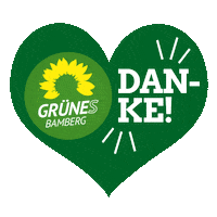 gruenes_bamberg herz danke gruene grune Sticker
