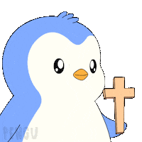 Pray Jesus Christ Sticker by Pudgy Penguins