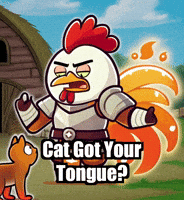 Pet Cat Got Your Tongue GIF by Zorooster