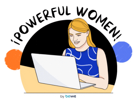 Girl Work Sticker by Bewe Software