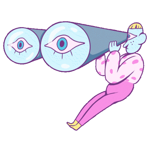 Listening Watching Sticker