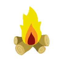 Fire Campfire Sticker by With, B
