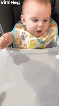 Baby Confused By First Encounter With Whipped Cream GIF by ViralHog