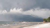 Waterspout Forms in Subic Bay, West of Manila
