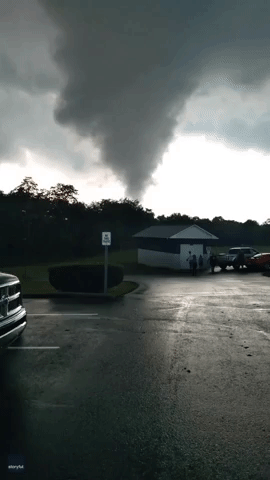 Group Lingers as Funnel Cloud Swirls Ever Closer in Western Pennsylvania