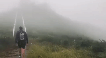 Tropical Storm Kompasu Slams Hikers on Hong Kong Mountain Trail