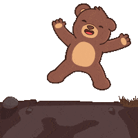 Jumping See Ya Sticker by BEARISH