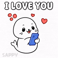 I Love You Hearts GIF by Sappy Seals