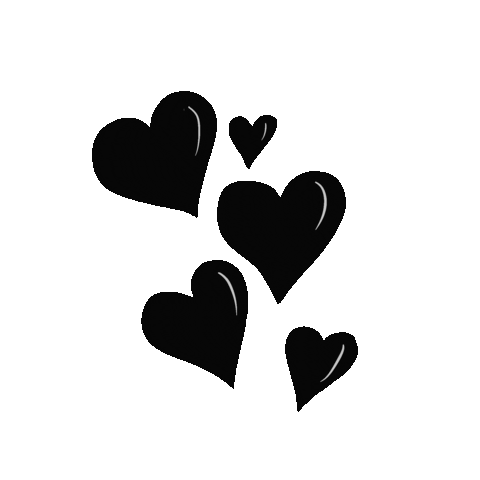 Black And White Hearts Sticker