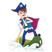 Bupizabka pirat hudba tenisky princezna Sticker