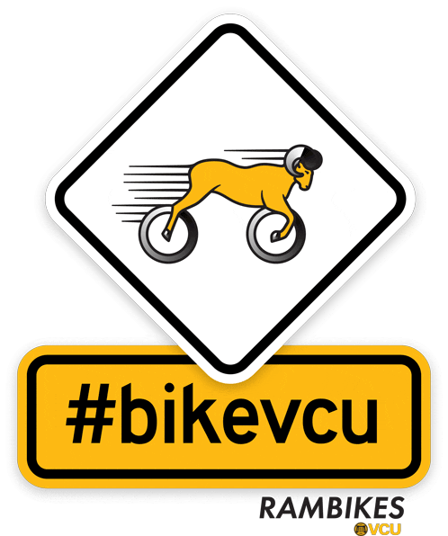 RamBikesVCU giphyupload rva vcu vcu rams Sticker