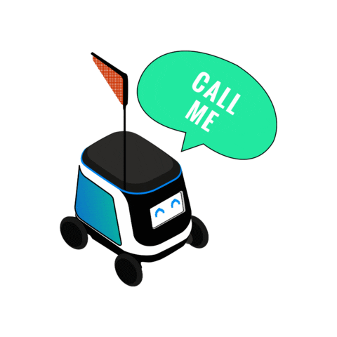 Call Me Love Sticker by Kiwibot