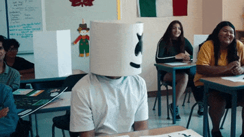 School Looks Around GIF by Marshmello