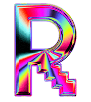 Glitch Letter Sticker