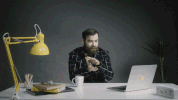 hipster talking GIF
