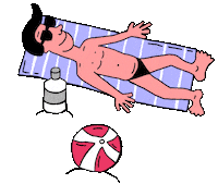 Chilling Sun Cream Sticker by panika.xyz