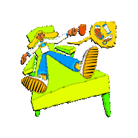 Relaxed Iced Coffee Sticker by Steven Pascoe