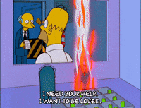 burning homer simpson GIF