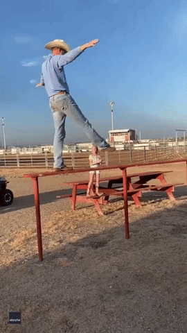 Texas Cowboy Wows With Gymnastics Performance