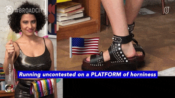 ilana glazer running uncontested on a platform of horiness GIF by Broad City