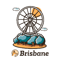 Brisbane City Sticker by Dingoos Australia
