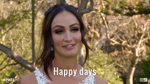 Happy Channel 9 GIF by Married At First Sight Australia