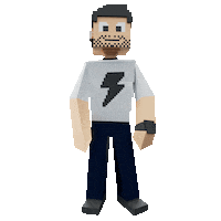 Pixel 3D Sticker by Simone Arena