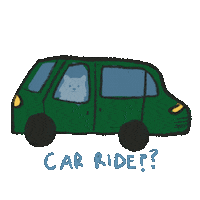 Car Ride Sticker by Andrea Caceres