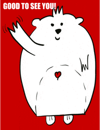worldofbazzu hello hi bear cute bear GIF
