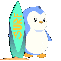 Beach Day Hello Sticker by Pudgy Penguins