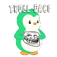 Face Penguin Sticker by Abster