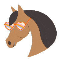 Horse 70S Sticker by dapplebay
