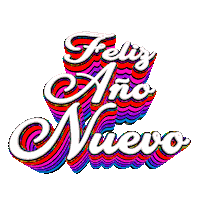 Happy New Year Rainbow Sticker by Omer Studios