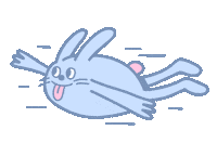 Fly Bunny Sticker by Blake Jones