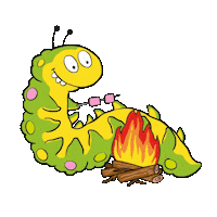 Official_colinthecaterpillar colin mands colin the caterpillar ms food Sticker